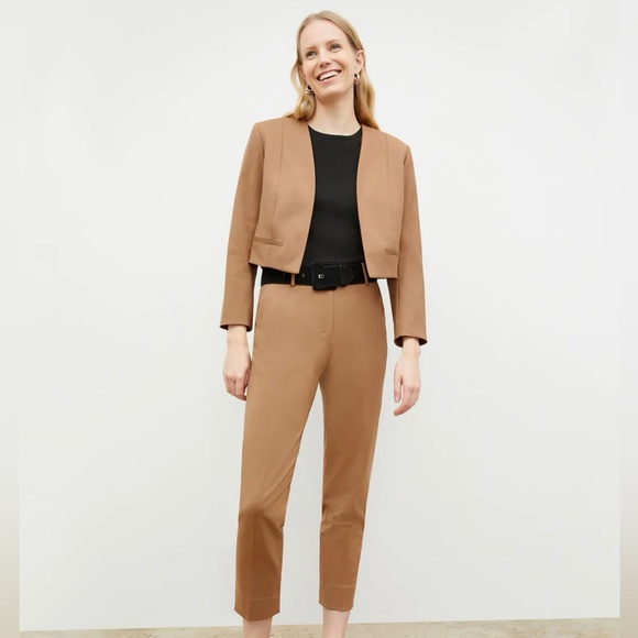 MMLAFLEUR Mejia Pant in Washable Wool Twill in Camel Size 0 - Picture 2 of 7